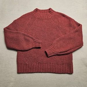 Old Navy Sweater Small Womens Red Pullover Long Seeve Casual